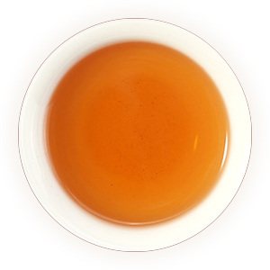 A cup of orange-amber tea liquor