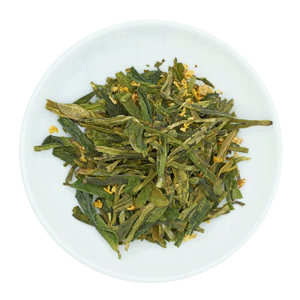Original additional dry-leaf illustration of Osmanthus Longjing