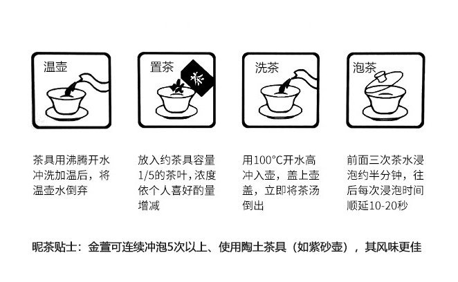Original Chinese-labelled Jin Xuan brewing illustration with English conditions