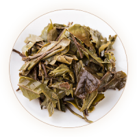 An inherited reference photograph of infused Songxi Xiaobai leaves